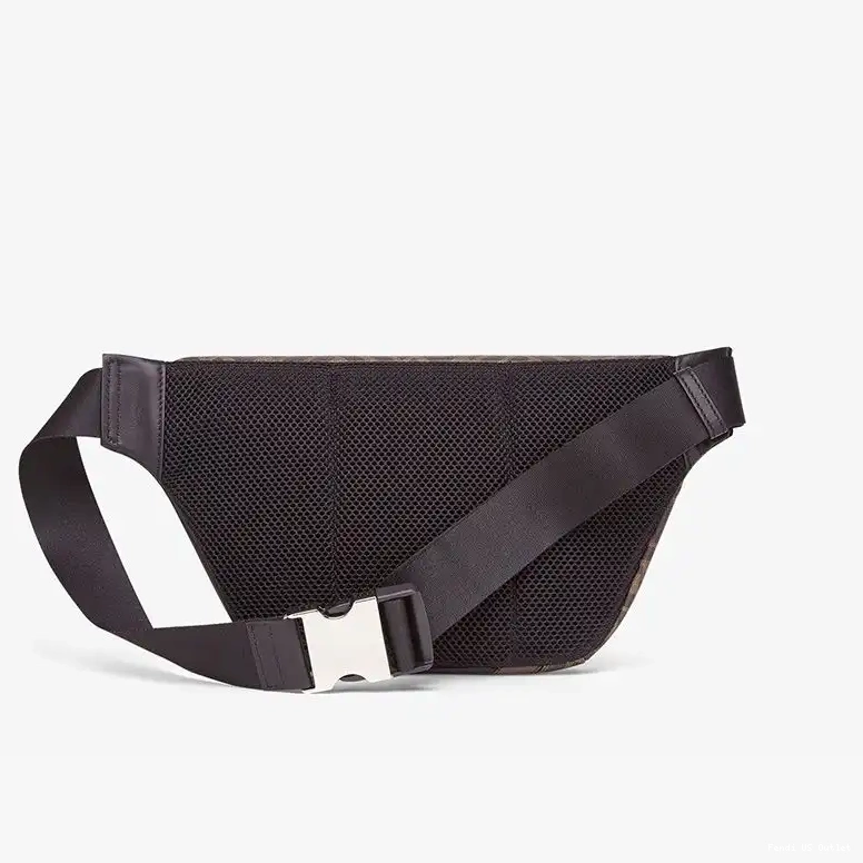 Affordable HOT Fabric In Fendi Bag Red Motif Belt Brown FF 0704